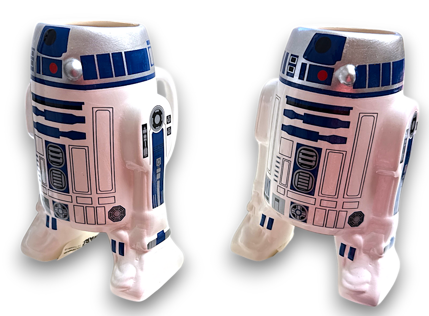 Set Of (2) Two - Star Wars - R2D2 Sculpted Ceramic Mug Zak Design! (Brand New)