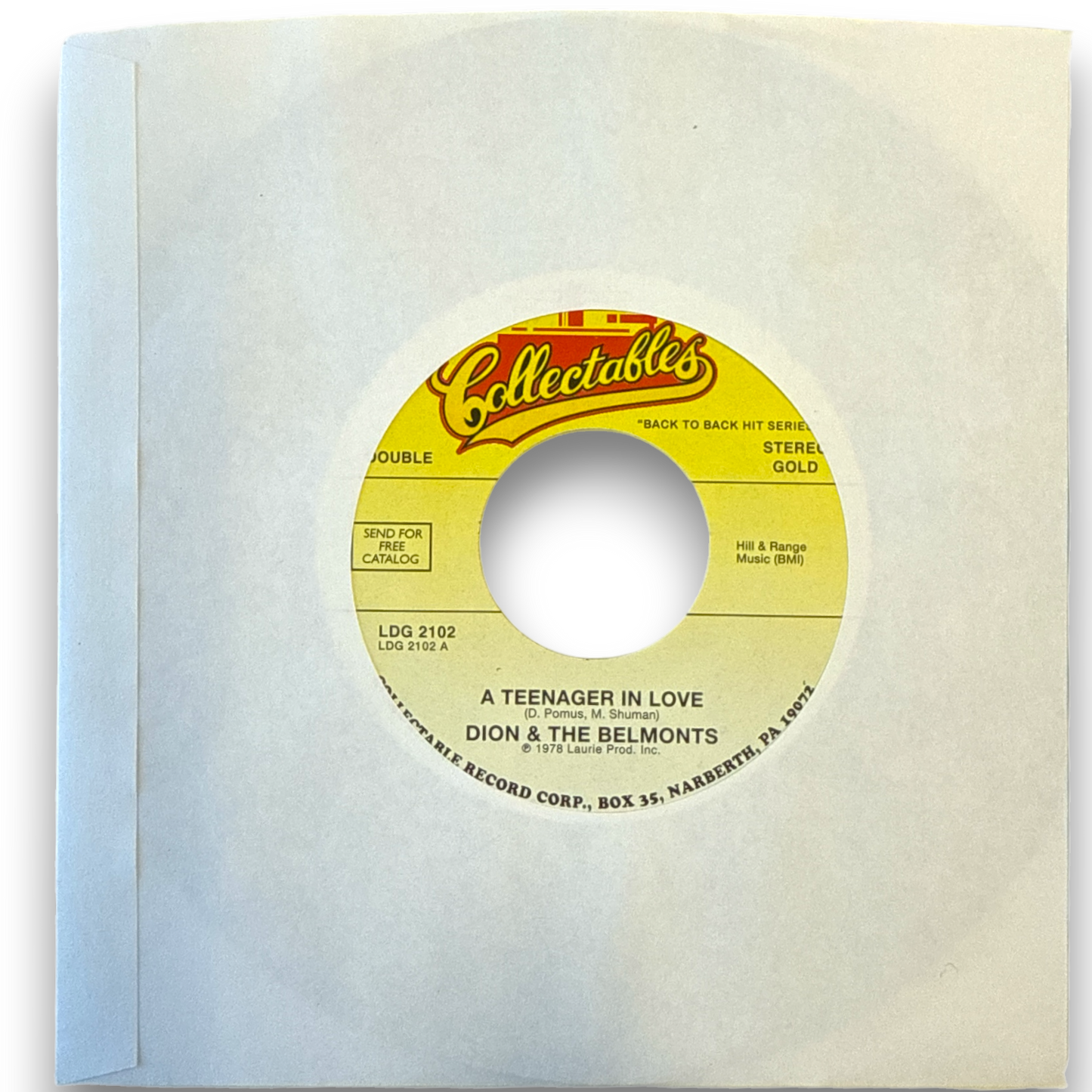 Dion & The Belmonts - A Teenager In Love / A Lover's Prayer