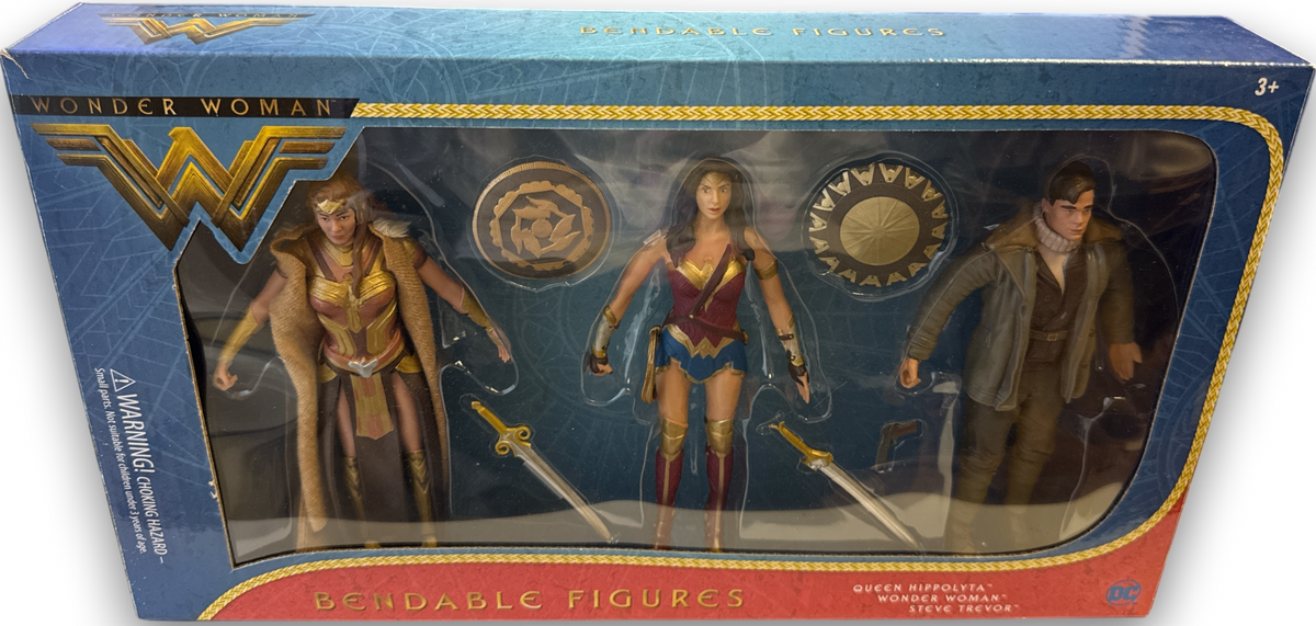 Wonder Woman 2017 Movie 3-Piece Bendable Figure Set NJ Croce DC3968 New Sealed