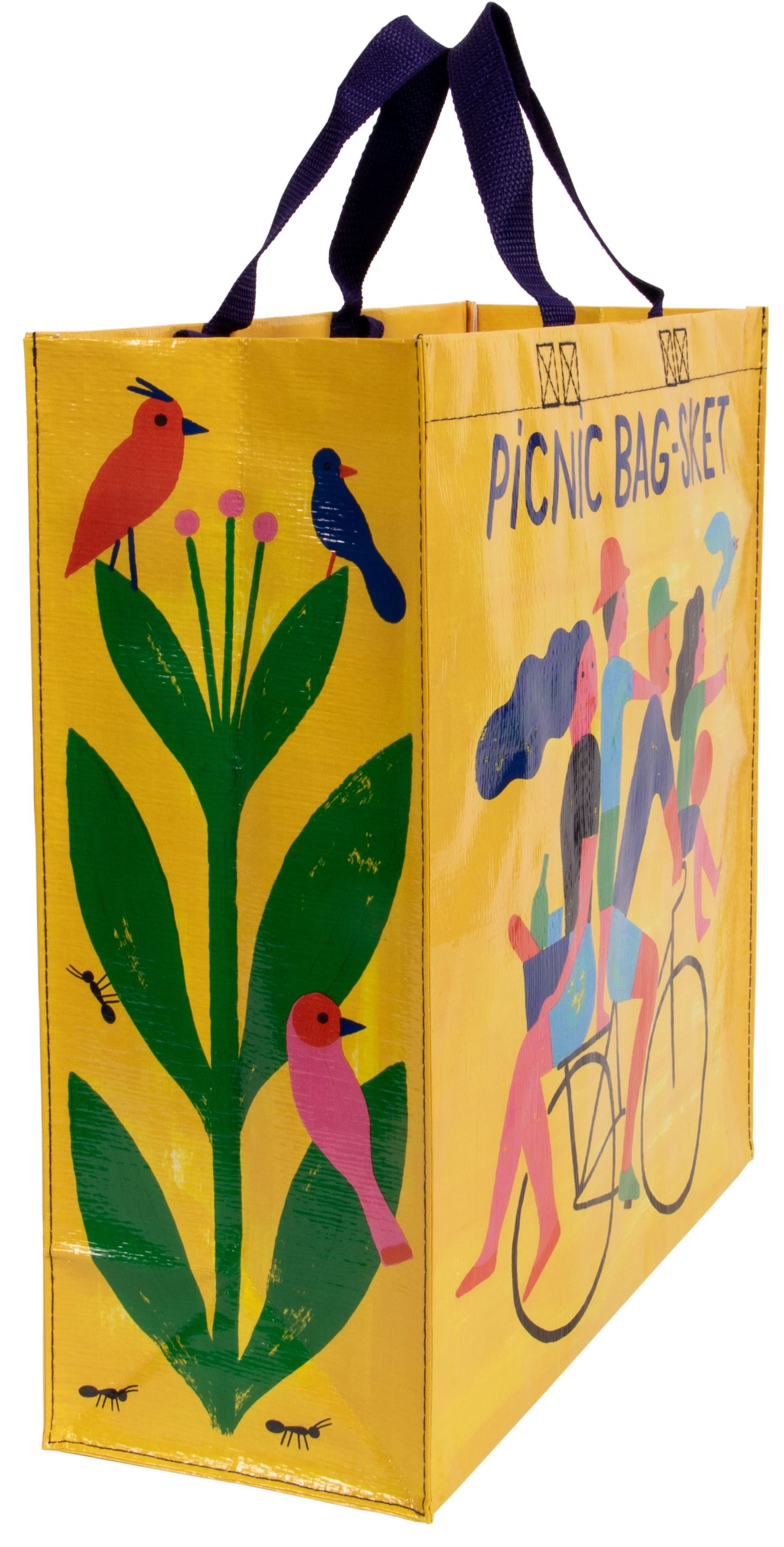 Picnic Bag-Sket - Shopper Tote - 15"h x 16"w x 6"d - Made From 95% Post Consumer Material