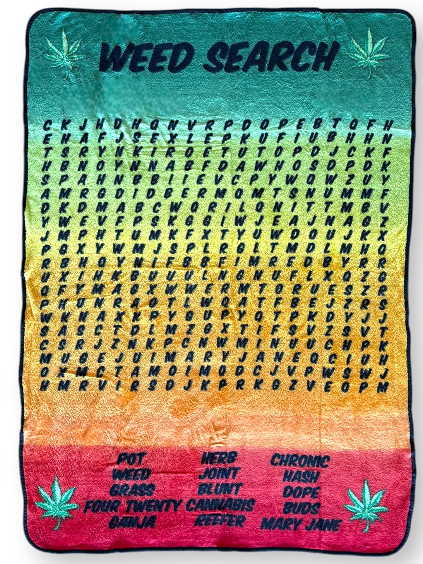 420 - Weed Word Search - Fleece Blanket Mary Jane Edition Super Soft