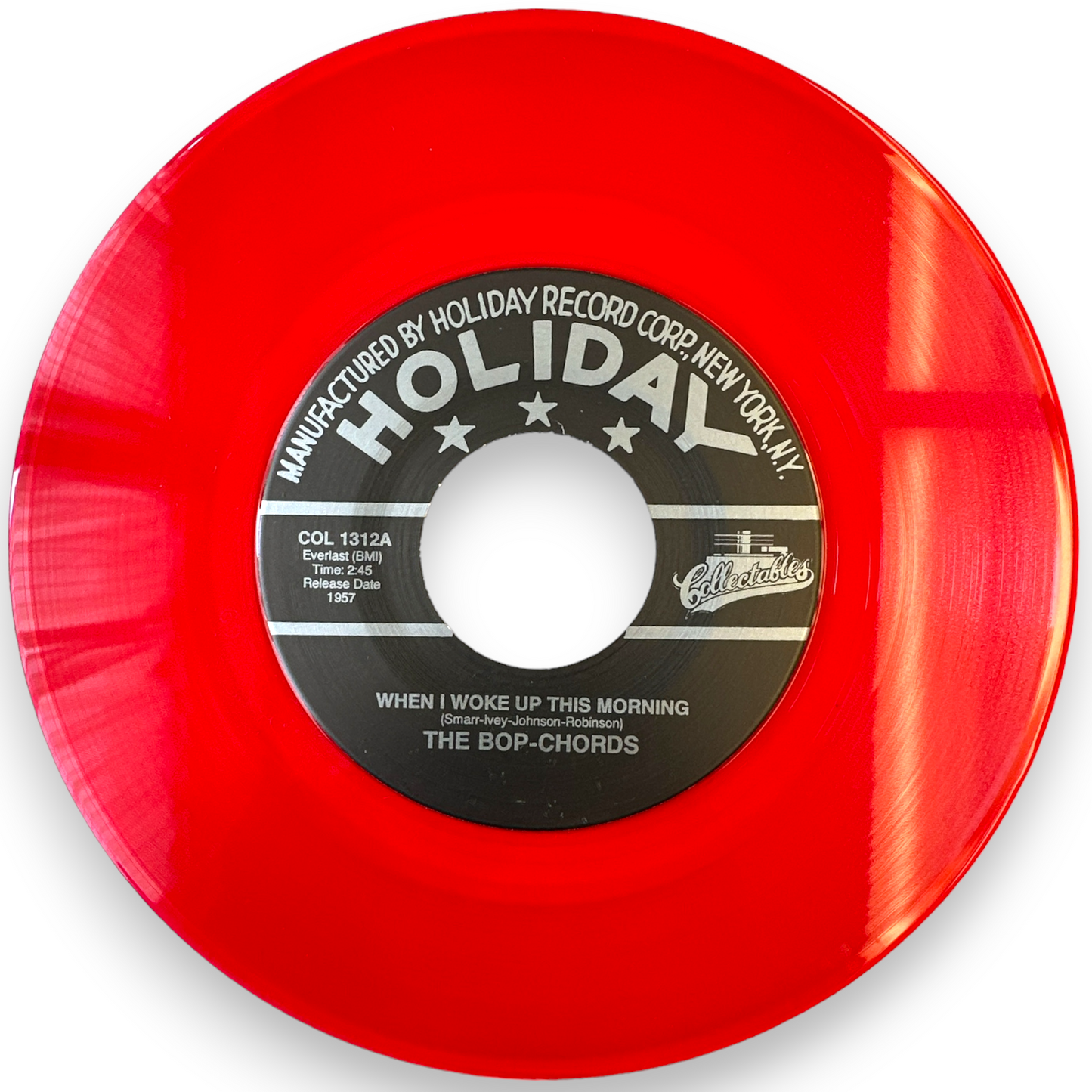 The Bop-Chords - When I woke Up This Morning B/W I Really Love Her (Red Virgin Vinyl) NEW