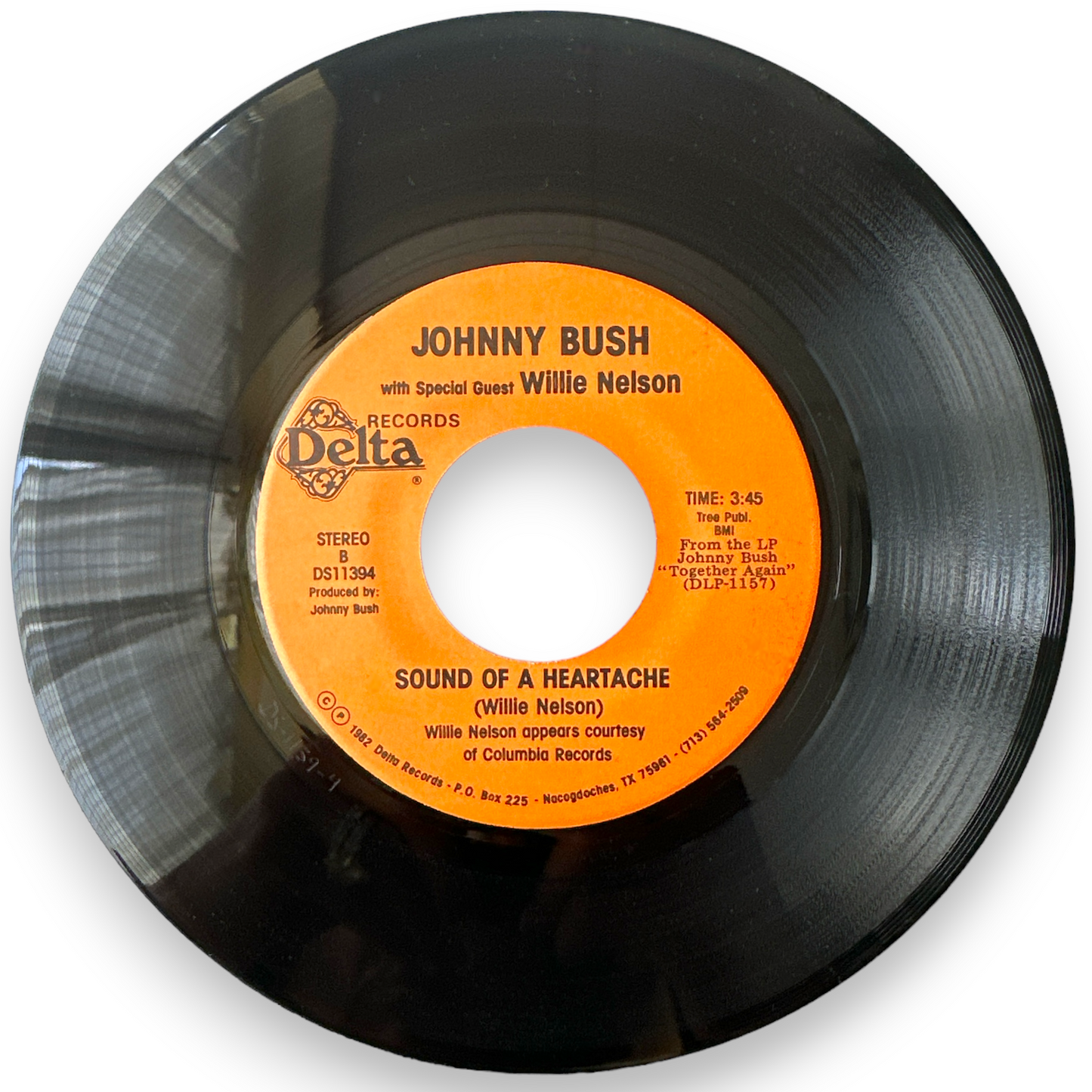Johnny Bush & Willie Nelson - The Party's Over B/W The Sound Of A Heartache - 7" Single (Brand New)