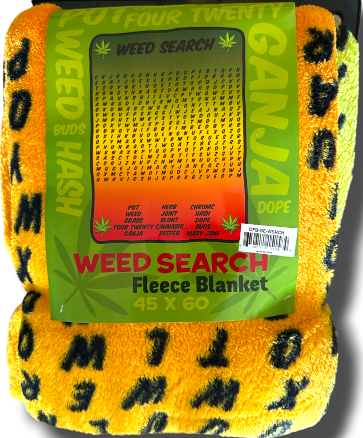 420 - Weed Word Search - Fleece Blanket Mary Jane Edition Super Soft