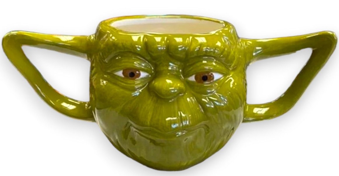 Star Wars - Yoda 16 oz Sculpted Ceramic Mug With Two Ear Handles (New & Boxed)
