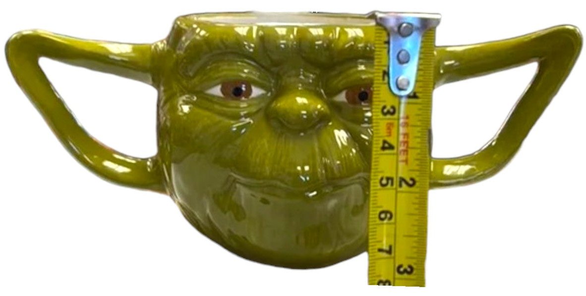 Star Wars - Yoda 16 oz Sculpted Ceramic Mug With Two Ear Handles (New & Boxed)