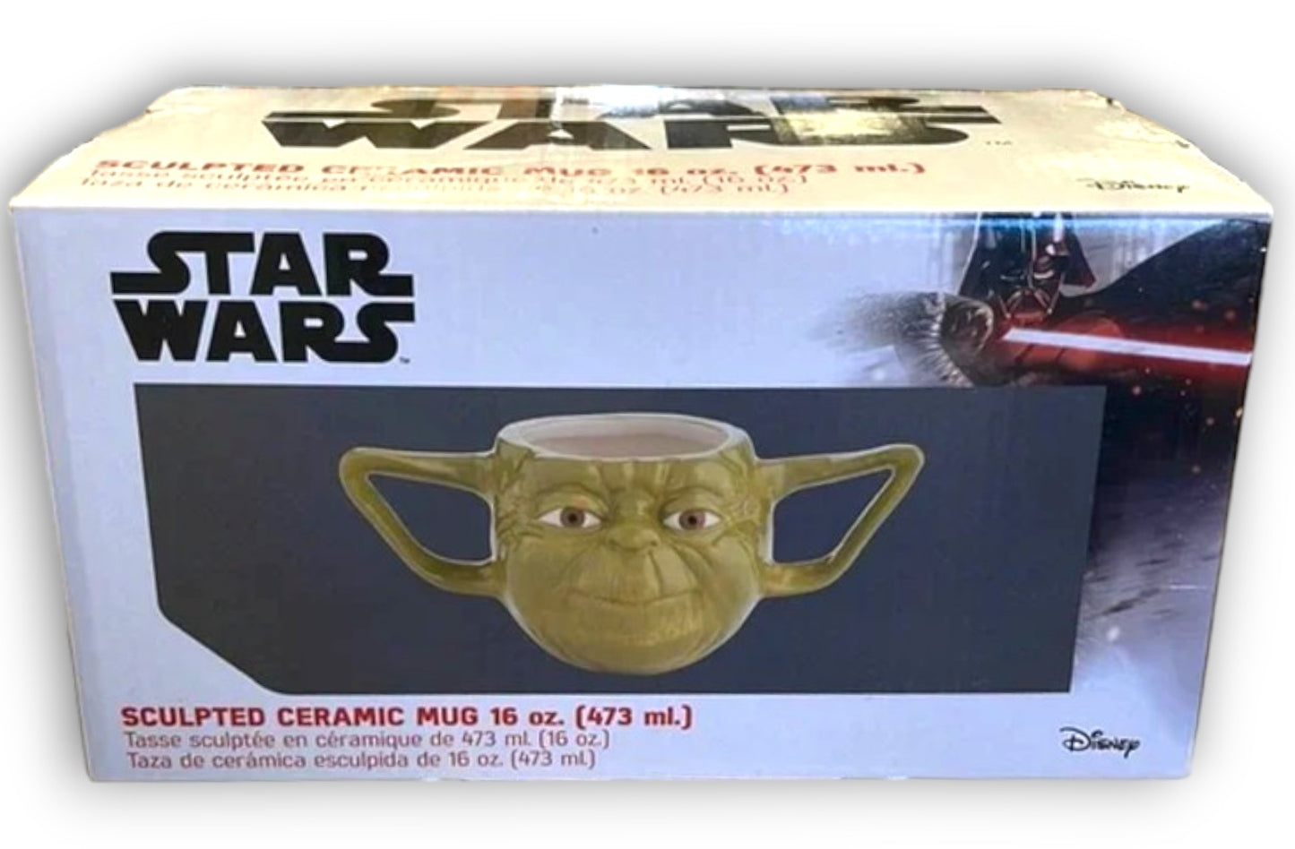 Star Wars - Yoda 16 oz Sculpted Ceramic Mug With Two Ear Handles (New & Boxed)