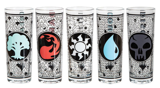 Magic the Gathering Tall Shooter Glasses - Set of 5 (2 oz. Each)