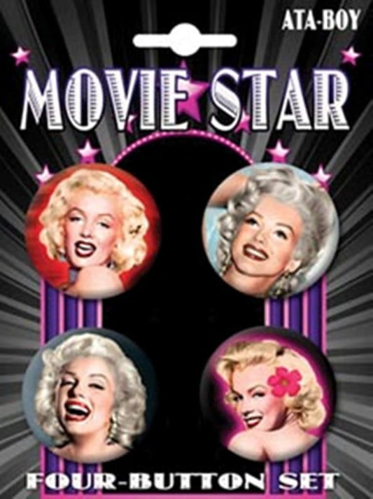 Marilyn Monroe - 4 Faces - Button Set