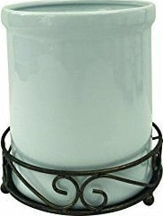 Large Stoneware Utensil Caddy