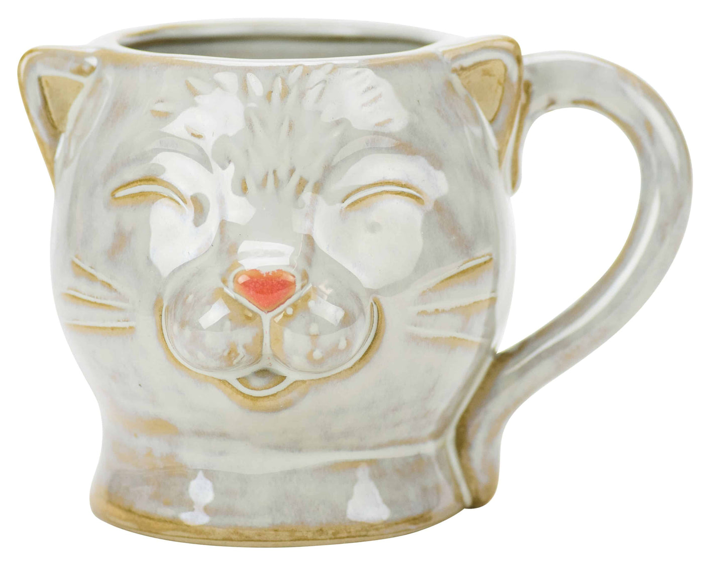 White Cat Stoneware Mug 18 Oz