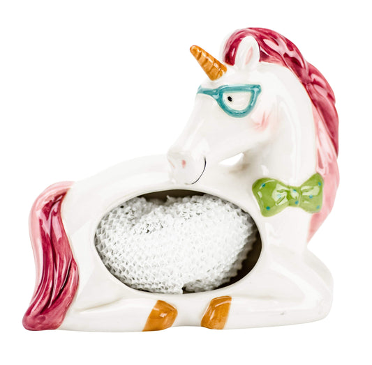 Magical Unicorn Ceramic Scrubby Holder