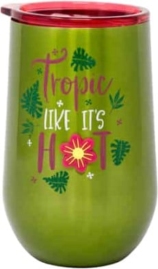 Tropic Like its Hot - 16 oz. Stainless Steel Stemless Wine Glass