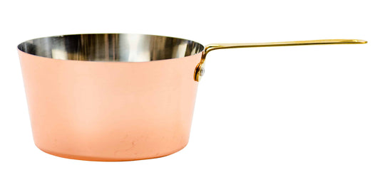 Small Copper Saucepan with Brass Handles