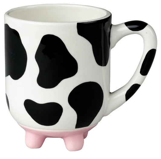 Udderly Cow - 20 Oz Ceramic Mug with Non-Skid Silicone Feet