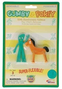 Gumby - Gumby & Pokey - Retro - Mini Bendable 3" Action Figures