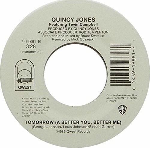 Quincy Jones/Tevin Campbell Tomorrow (A Better You, Better Me) / Tomorrow (A Better You, Better Me) (Instrumental)