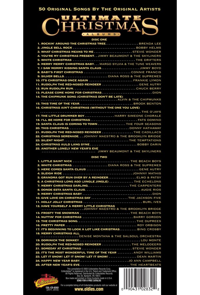 Ultimate Christmas Album Gift Set Vol 1 (2-CD) Collectables Records NEW