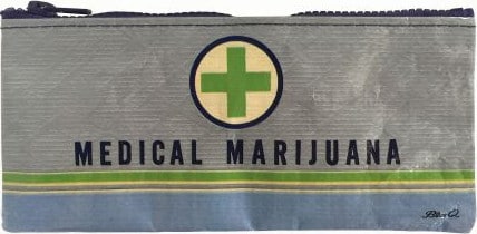 Medical Marijuana Tyvek Zipper Pouch New With Tags 4.5" x 8.5"