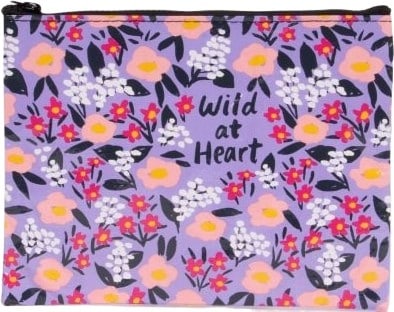 Wild At Heart - Zipper Pouch Tyvek  (New) 7.25"h x 9.5"w.