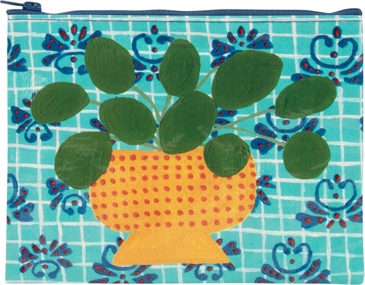 Pretty Plant - Zipper Pouch Tyvek  (New) 7.25"h x 9.5"w.
