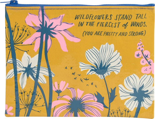 Wildflowers Stand Tall In The Fiercest Of Winds - Zipper Pouch Tyvek  7.25"h x 9.5"w.