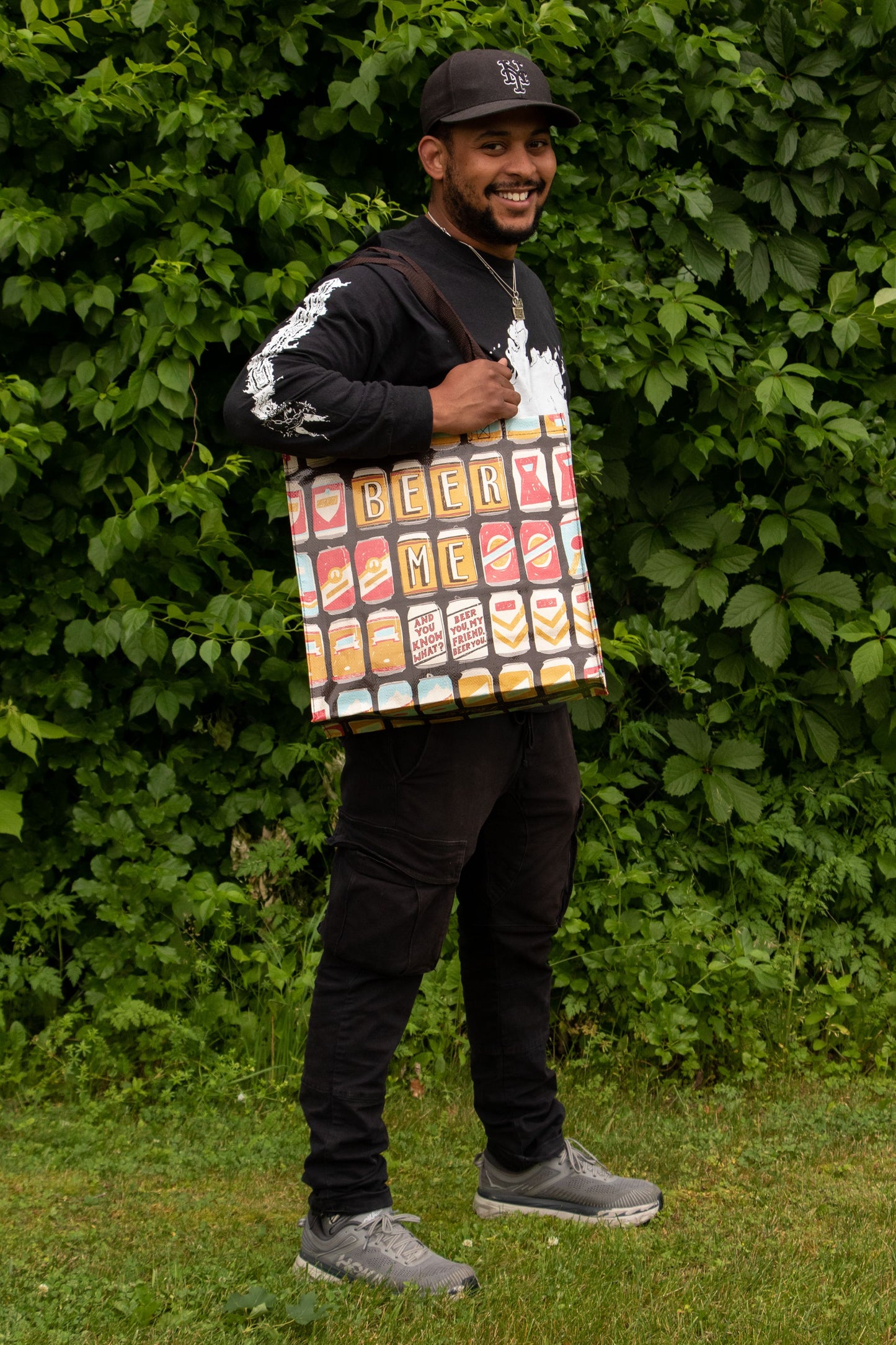 Beer Me - Shopper Tote - 15"h x 16"w x 6"d - Made From 95% Post Consumer Material