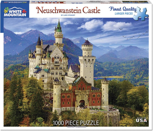 Neuschwanstein Castle Puzzle (1000 Pieces) White Mountain Puzzle Co. (NEW)