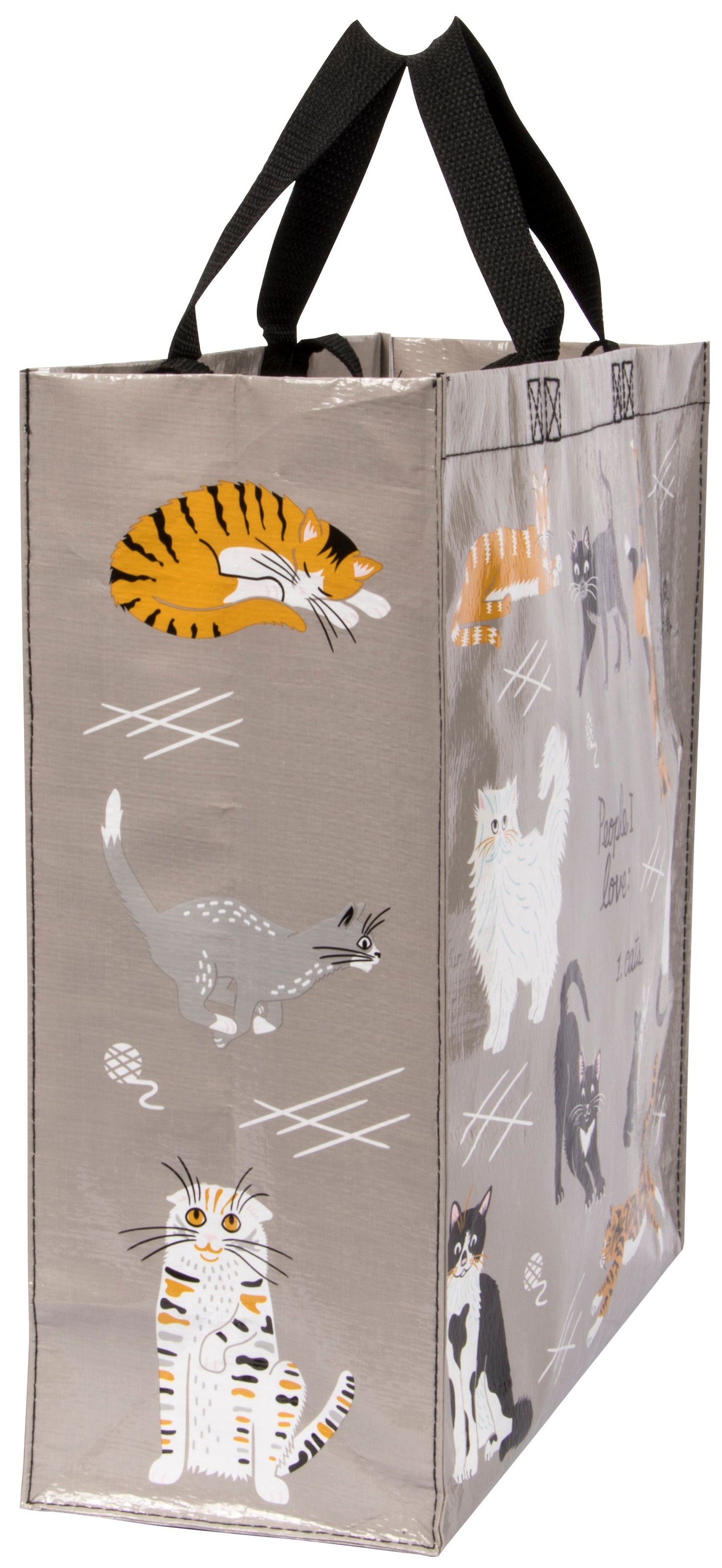 People I Love: Cats - Shopper Tote - 15"h x 16"w x 6"d - Made From 95% Post Consumer Material