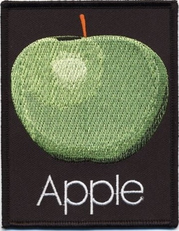 The Beatles - Patch - Apple Records Logo Patch 4.25" X 3.25" Iron/Sew-On