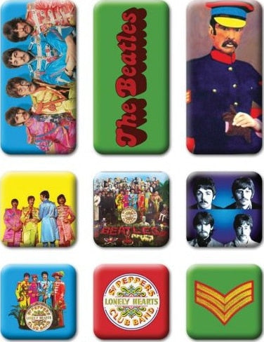 The Beatles - 9 Piece Sgt. Peppers Magnet Set