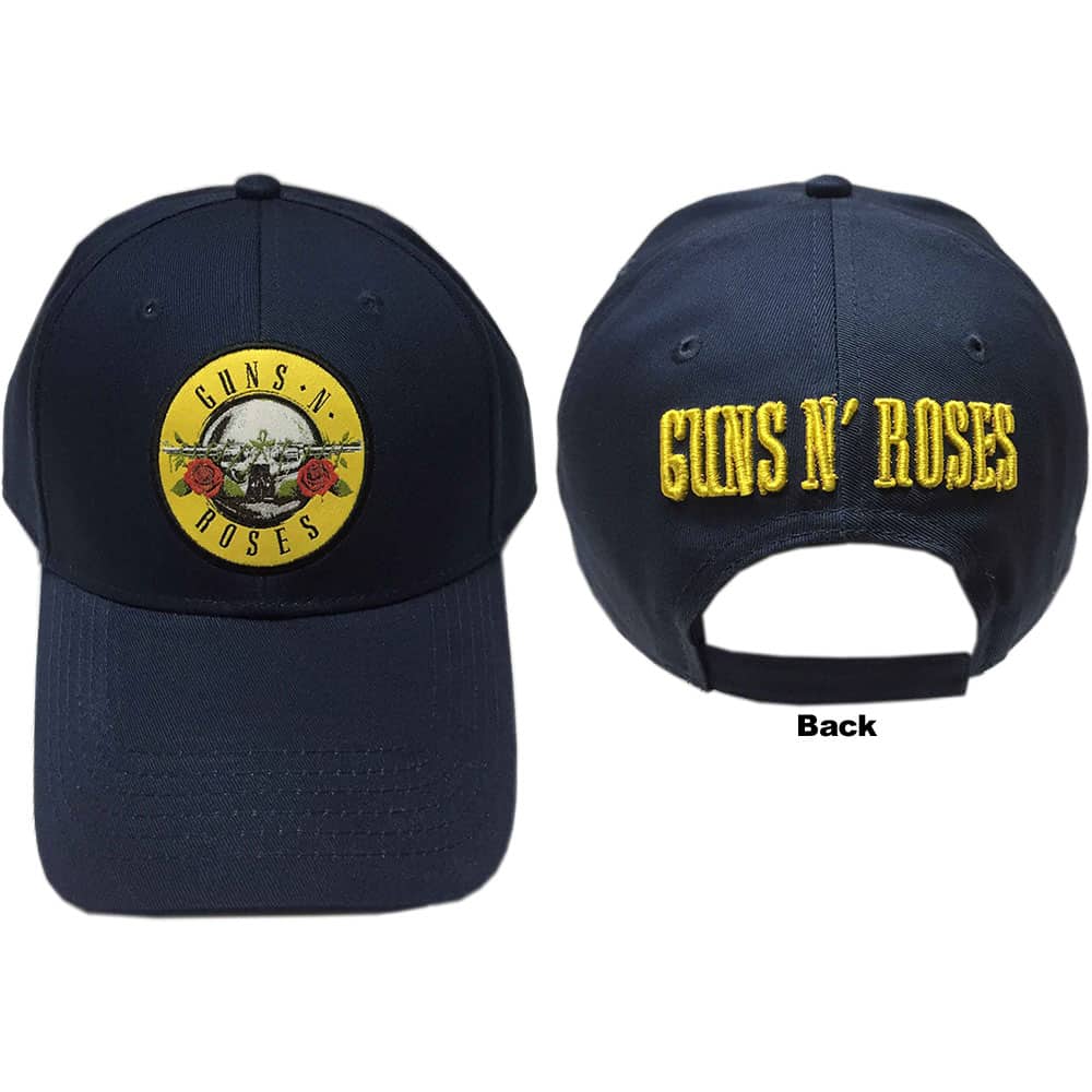 Guns N' Roses - Circle Logo - Adjustable Navy Blue Baseball Cap