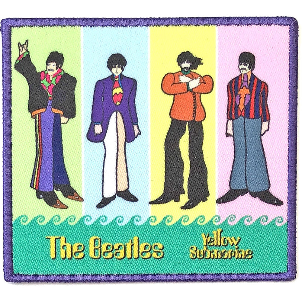 Beatles - Yellow Submarine - Band in Stripes - Sew-On Woven Patch