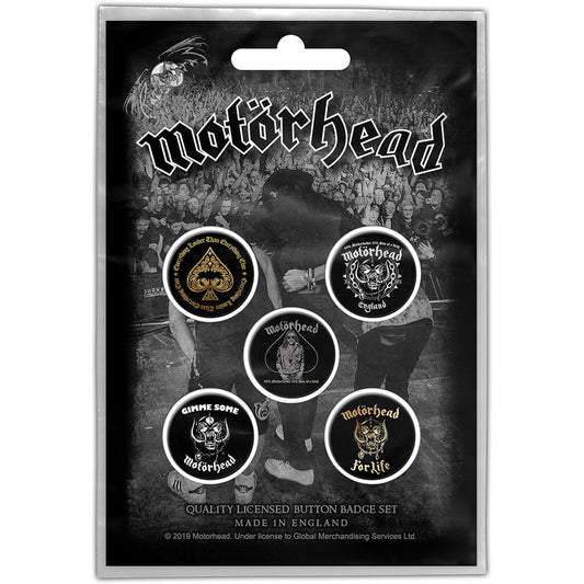 Motorhead - Clean Your Clock Button Badge Set