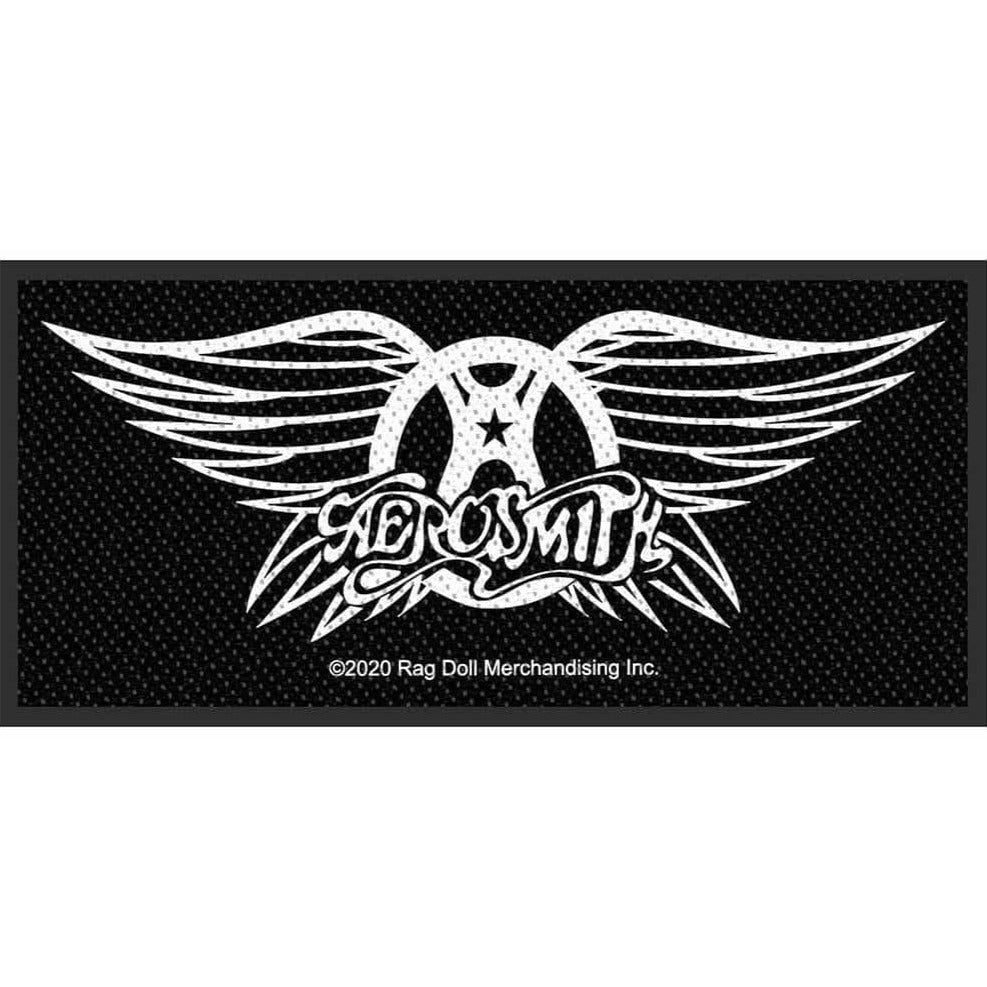 Aerosmith - Logo - Rectangular Standard Sew-On Woven Patch Rock Off UK