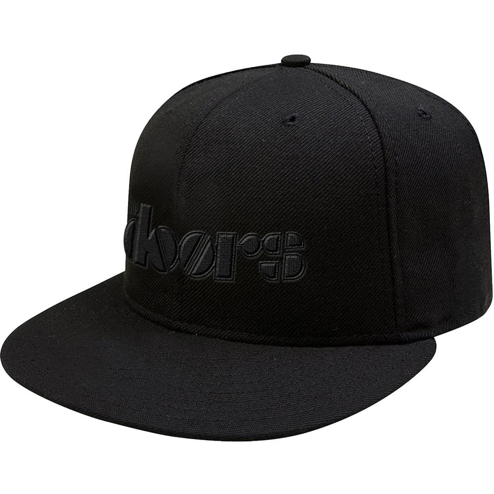 Doors - Black Logo - Adjustable Black Snapback Baseball Cap