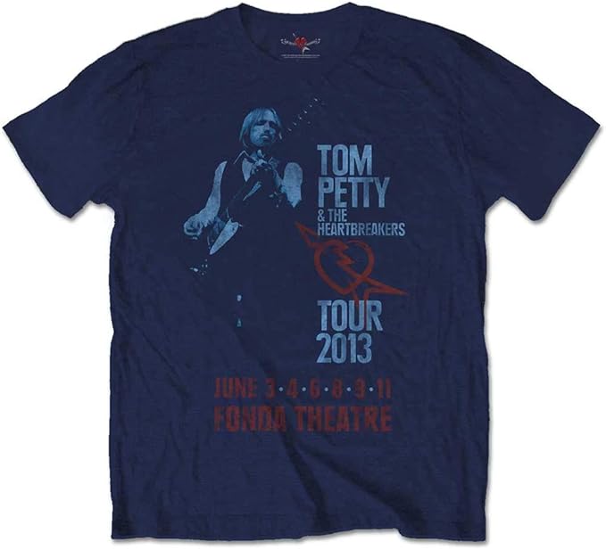 Tom Petty Fonda Theatre 2013 Concert T-Shirt Official Men’s Navy Blue