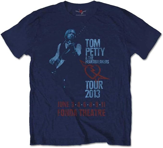 Tom Petty Fonda Theatre 2013 Concert T-Shirt Official Men’s Navy Blue