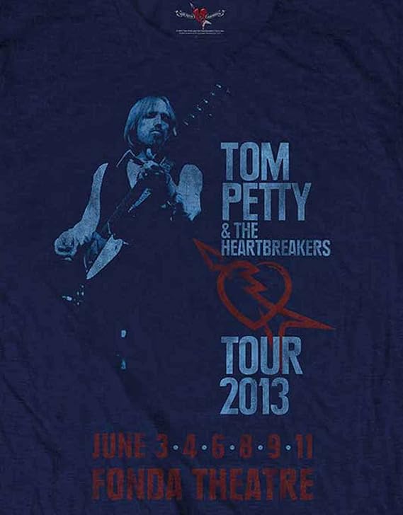 Tom Petty Fonda Theatre 2013 Concert T-Shirt Official Men’s Navy Blue