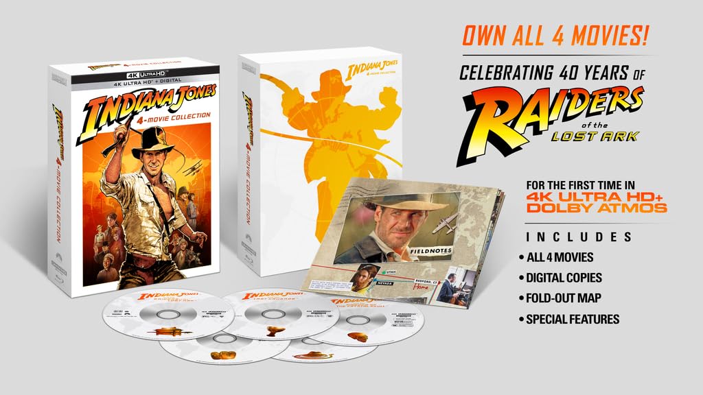 🏆 Indiana Jones 4-Movie Collection [4K Ultra HD + Digital] - Factory Direct-Same-Day Shipping! 🏆