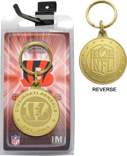 Football - Cincinnati Bengals Bronze Bullion Keychain