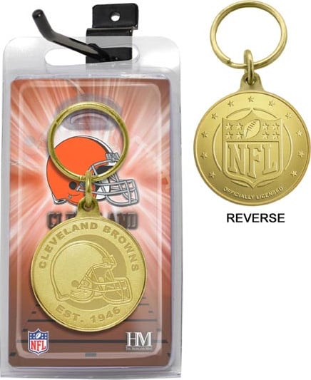 Football - Cleveland Browns Bronze Bullion Keychain