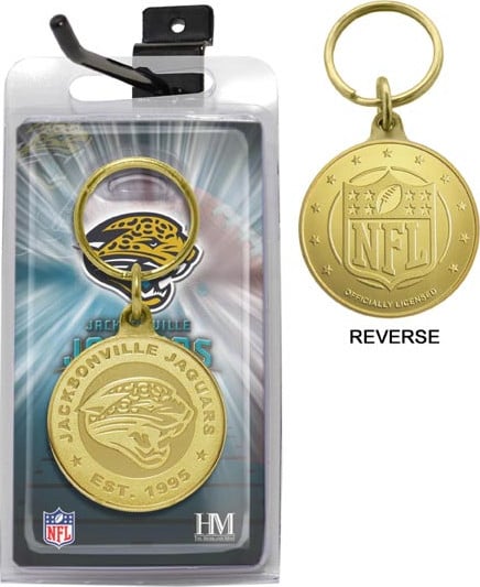 Football - Jacksonville Jaguars Bronze Bullion Keychain