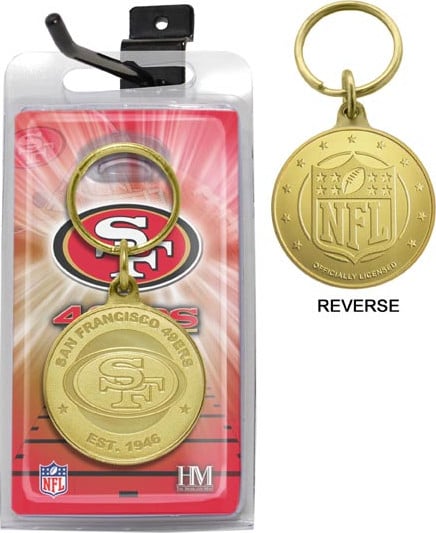 Football - San Francisco 49ers Bronze Bullion Keychain