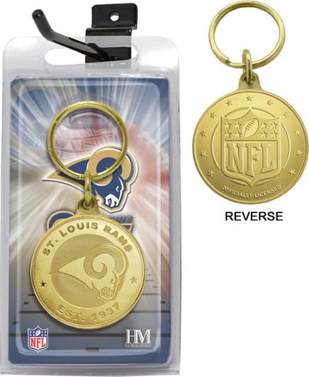 Football - St. Louis Rams Bronze Bullion Keychain