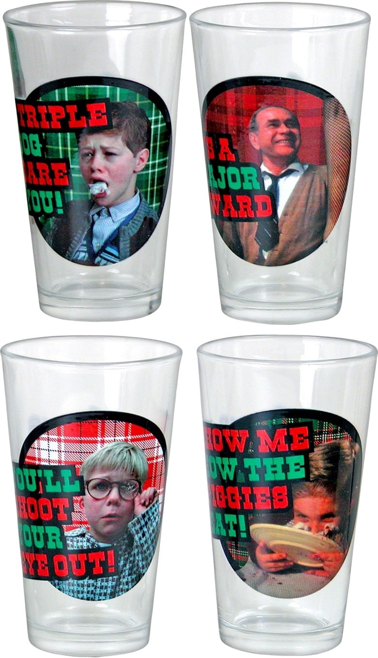 A Christmas Story - Plaid Exclamation Pint Glass 4-Pack