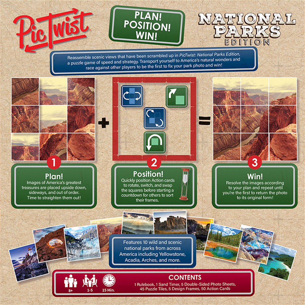 PicTwist: National Parks Card Game – A Puzzle Adventure of Speed and Strategy!