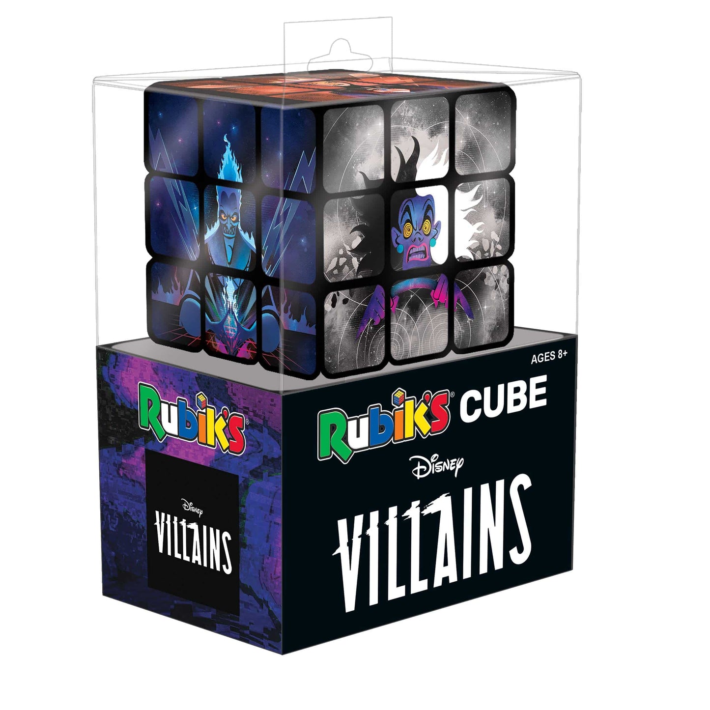 Disney Villains Rubik's Cube - Collectible Puzzle Cube Featuring Characters - Cruella de Vil, Dr. Facilier, Hades, Maleficent, The Evil Queen, & Ursula