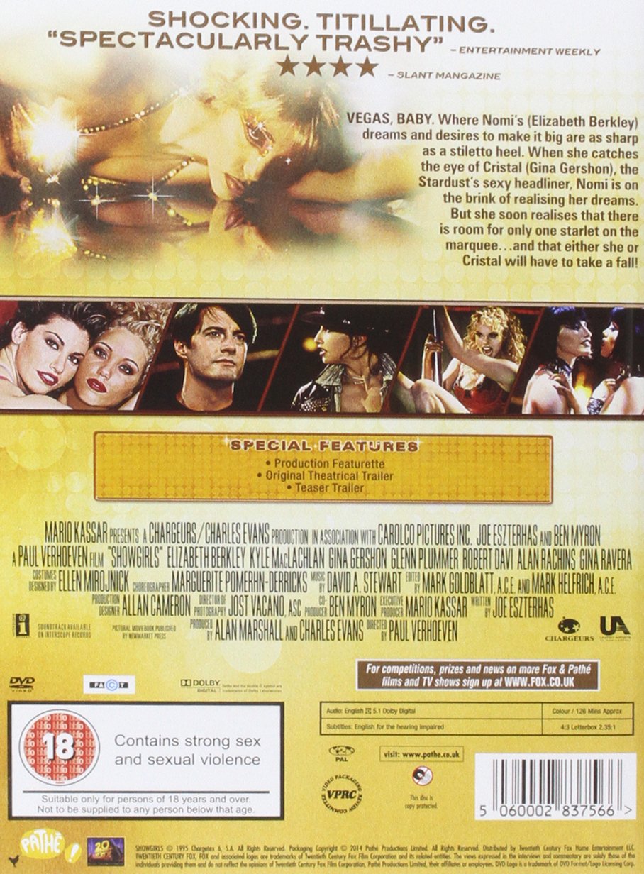 Showgirls DVD (New Cover) New & Mint