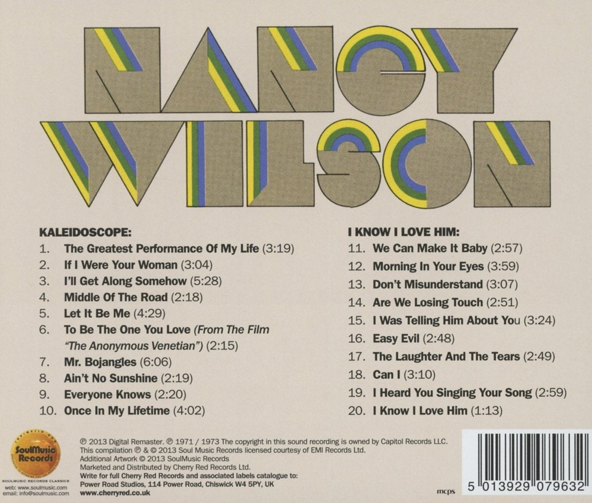Nancy Wilson - Kaleidoscope / I Know I Love Him [Import CD UK]